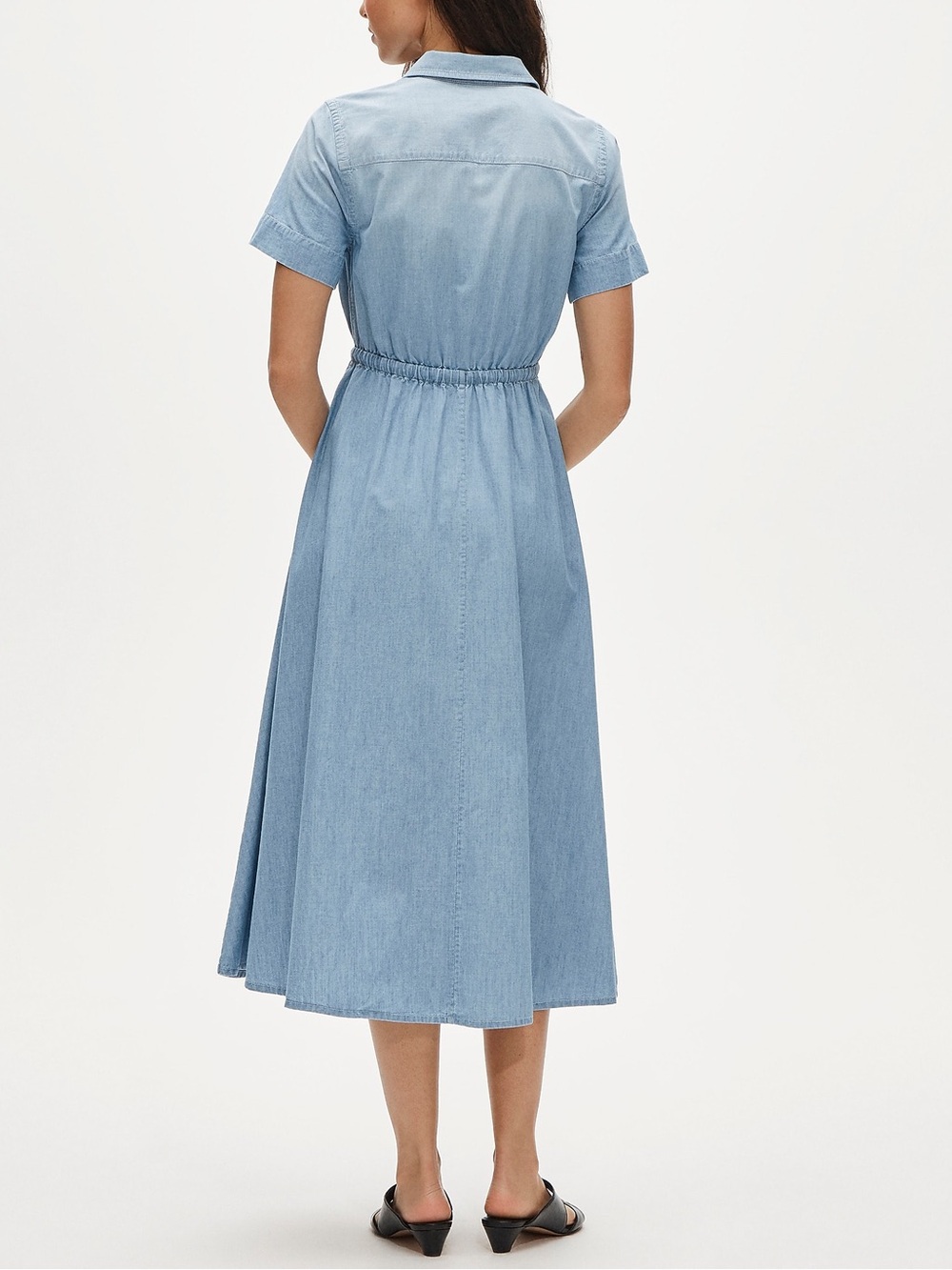 NWT J Crew Cerise Shirt-Dress Midi Chambray 8 - Picture 4 of 6